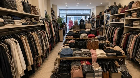 Assortimento di stock di abbigliamento e accessori