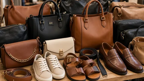 Borse, scarpe e cinture in primo piano